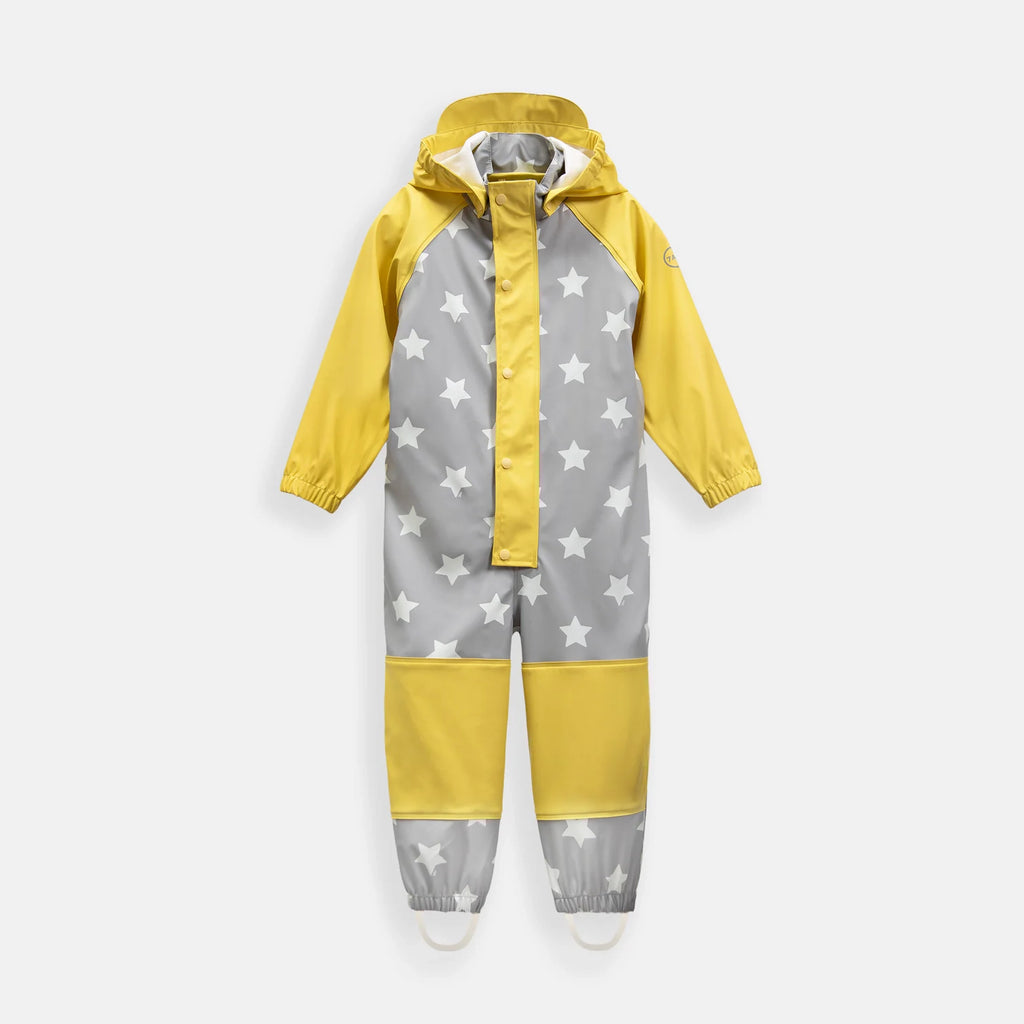 7a.m. Enfant Canada - Rain Coverall - Rainy Stars Yellow - ella+elliot